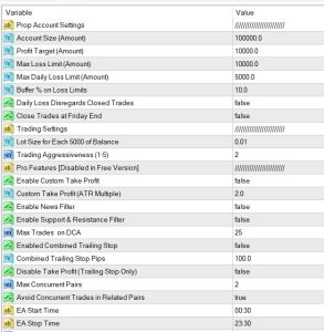 Frz prop buster settings