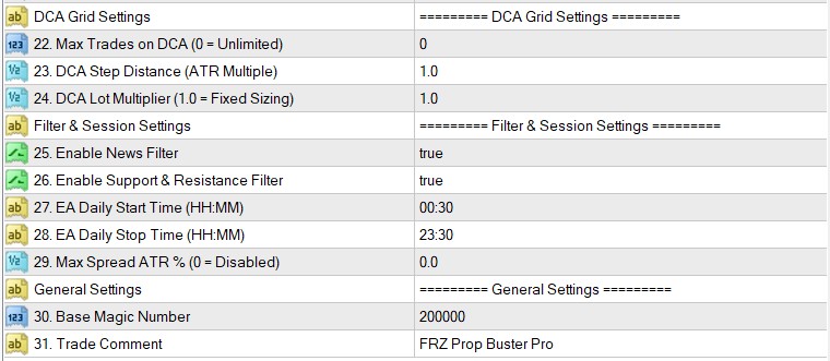 FRZ Prop Buster Input Settings Part 2